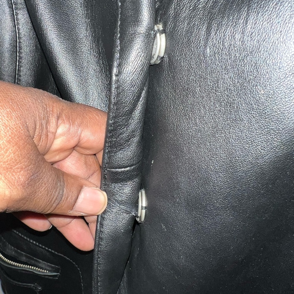 Genuine Leather Jacket plus size 1x, PTP 22 1/2 - Picture 5 of 5